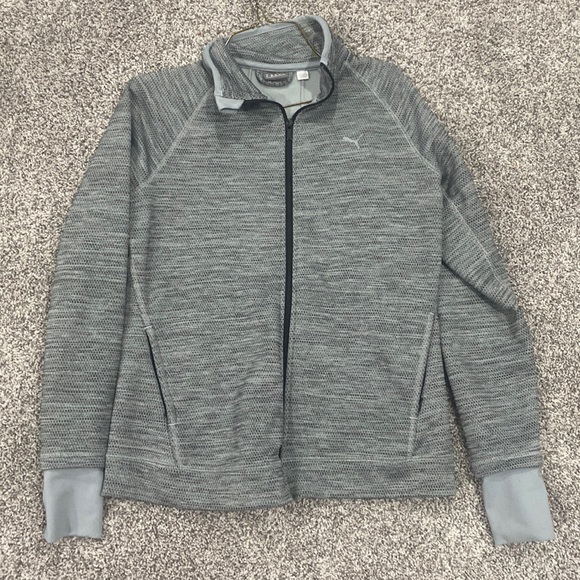 Grey zip up puma sweater - Picture 1 of 3